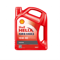 壳牌(Shell)机油矿物质机油15w-40(15w40) API SL级 4L 红壳HX3 1桶