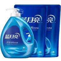 蓝月亮风清白兰手洗专用洗衣液6斤套装 1kg瓶+1kg袋×2/套