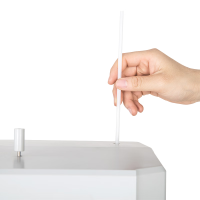 得力3844装订铆管(透明)(100支/盒)