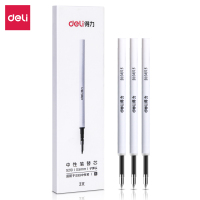 得力(deli)S210旋转中性笔芯 适配S99签字笔专用替芯 0.5mm黑色3支/盒 40盒装/包