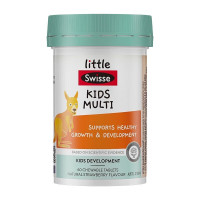 Swisse儿童复合维生素咀嚼片60片*1瓶 含维生素BCED钙铁锌 海外进口小袋鼠咀嚼片