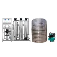 泉界(QUANJIE) QJ-RO-1000+水箱+增压泵 工业净水机 RO反渗透 制水设备 去离子水直饮净化水