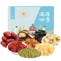 姚朵朵 满满心意干货礼盒1458g 香菇甲级枸杞绿豆蛹虫草组合装