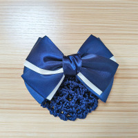 HAOMAN TEXTIELS 头花深蓝色职业盘发网兜发夹发饰