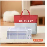 彩虹全线路安全保护双控双温电热毯(双人)印花,小熊格子1.8米*1.5米 XL1352样式随机
