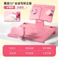 猫太子 坐姿卫士 黄金12°正姿学习桌板Pro(矫正器-灯光款)淡雅粉 写字矫正器儿童视力保护器小学生防近视支架写作业书