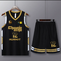 黑金篮球服球衣套装S-6XL