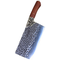 严徒 菜刀家用手工锻打超快锋利刀具 黑色