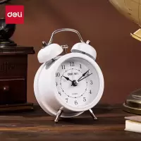 得力9024闹钟(白色)(只)