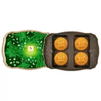 元朗荣华月饼礼盒装蛋黄金翡翠莲蓉月饼600g