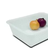 冠峰GF 6号筛(430*355*130mm)白色 塑料方筛长方形厨房洗菜沥水菜篮方筛子塑料筐配货