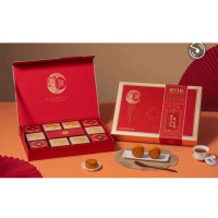 享天伦2024年望月礼1000g月饼6味12饼(广式蛋黄白莲蓉月饼80克×1 广式蛋黄红豆沙月饼60克×1等)