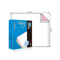 得力塞纳河N381-1电脑打印纸(1/2白色不撕边)(1000页/盒)