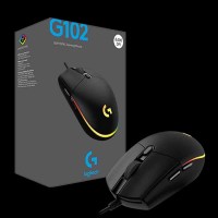 罗技(Logitech) G102第二代游戏鼠标 RGB流光灯效鼠标 轻量化设计 游戏级8000DPI传感器 黑色