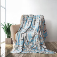 富安娜(FUANNA)家居午休毯单层舒柔毯法兰绒毯双人多功能毯 布鲁 斯 150*200cm