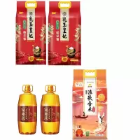 胡姬花古法土榨风味花生油4L*2+金龙鱼臻选渔歌香米5KG+金龙鱼乳玉皇妃壹品稻花香2.5KG*2