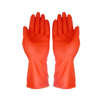 加厚乳胶手套 胶皮手套 爱手红色S码 1双