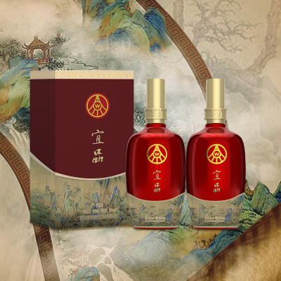 五粮液股份公司出品 生态酿酒 宜品 千里江山 52度 500ml*2 双瓶装 优级酒[1469]