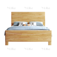 翌嘉 YJ4022927榉木色实木床1.2米单人床