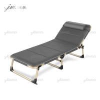 涧美 JM4073124折叠午休床躺椅办公室单人午睡床行军床折叠椅陪护床 三脚56CM含透气垫