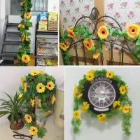 盛世泰堡 仿真花向日葵花藤假花藤条