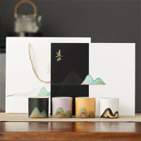 五拾缘 WSY-24A03 远山-四色主人杯+礼盒