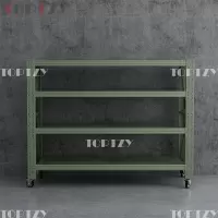 toptzyTZ4041229可移动货架库房置物架带轮重型货架四层后背无网2000*600*2000mm/500kg