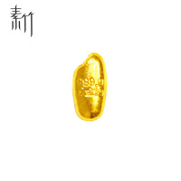 素竹 足金/黄金金条 素竹系列金大米 黄金摆件 投资收藏赠礼 配送收纳瓶一个 1克