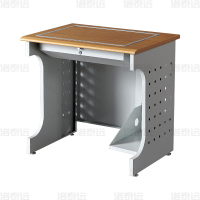 洛泰远LTY4012434 隐藏式翻转电脑桌培训桌教室机房多媒体学习桌办公桌D款单人位800*600*750mm