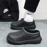 铸固 厨师鞋透气防滑防水防油厨房鞋男春秋工作鞋护士鞋雨鞋女水鞋黑色 黑色 39/40