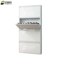 中豫鑫泽 ZYXZ4022020 钢制翻斗鞋柜简约现代收纳柜白色四斗