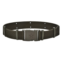 艾克心 外腰带 编织外腰带男尼龙帆布编制外腰带塑料卡扣作训带军训训练战术腰带 2条/组(单位:组)