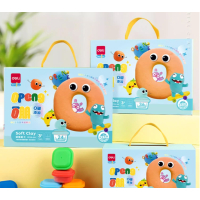 得力YC115-12_彩盒款无硼粘土12色(混)(盒)