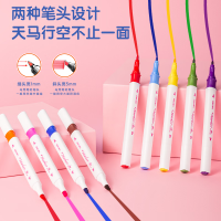 得力70813-36色爱美莉易洗水性三角杆马克笔(混)(36色/筒)