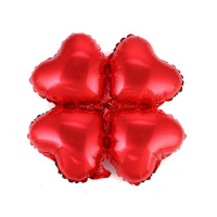 大迈质造 四叶草气球金色50*红色50(100个)