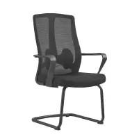 初嘉CJ-7032办公椅弓形椅电脑椅网布学习椅会客网椅 黑框