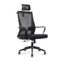 初嘉CJ-7039办公椅转椅电脑椅网布学习椅高背职员椅 黑框