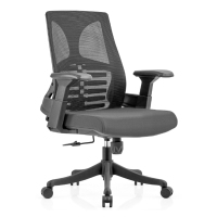 初嘉CJ-7101办公椅转椅电脑椅网布学习椅中背职员椅 黑框