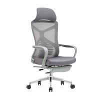 初嘉CJ-7117办公椅午休椅可躺转椅电脑椅网布椅高背职员椅 白框
