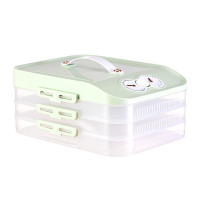 仚豆饺子盒3层SF5118-3果绿色30.5×22.5×13cm