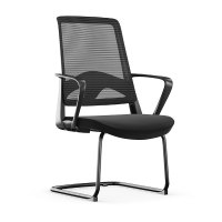 初嘉CJ-7143办公椅弓形椅电脑椅网布学习椅会客网椅 黑框