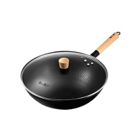 张小泉炒锅32cm无涂层精铁锅捶纹锅底燃气专用C30830200