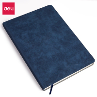 得力(deli)3340 A5复古羊巴皮软质记事本120张A5/120张(210*143mm) 蓝色 1本装