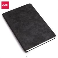 得力(deli)3340 A5复古羊巴皮软质记事本120张A5/120张(210*143mm) 灰色 1本装