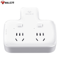 公牛(bull)转换插头/品字形一转二插座/无线转换插座/电源转换器 适用于卧室、厨房 2位分控插座 GN-96023