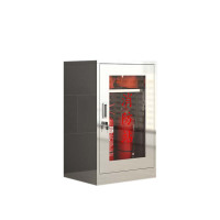 阿拉贡304不锈钢应急物资柜消防救援器材箱防护用品柜室外微型消防柜高800*宽500*深250(加厚304材质)