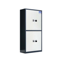 东升顺保密柜财务档案柜文件柜办公室资料储物柜保险柜电子密码国保锁通双节灰框白门-国保指纹锁