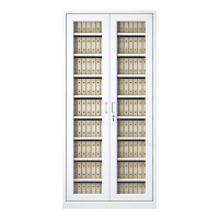 豪利特收纳柜财务档案柜资料柜加厚文件柜办公室带锁铁皮柜通玻柜九层