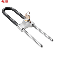 玥 玛玻璃门锁 U型锁 双门商铺防盗锁办公室推拉门U形锁750-3033