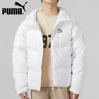 彪马(PUMA)服男装新款纯白运动服上衣保暖连帽夹克